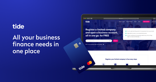 Tide will register your  business for FREE.